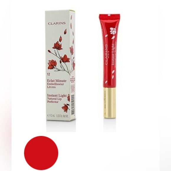 Clarins Other - NEW Clarins Eclat Minute Instant Light Natural Lip Perfector - # 12 Red Shimmer